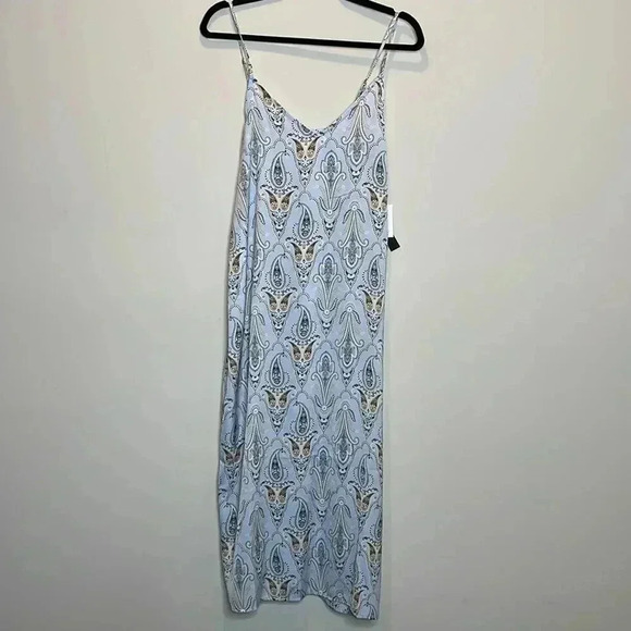 O’Neil Blue Satin Slip Dress - Picture 4 of 11